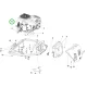 Husqvarna motor HS 546AE R 318X, R 320X AWD riderhez robbantott ábra