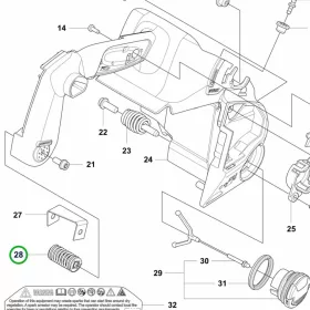 Husqvarna tartály rezgéscsillapító T540 XP Mark III láncfűrészhez robbantott ábra