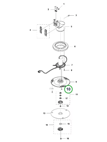 Husqvarna Torx csavar M4x8 Automower 305, 320, 330 X robotfűnyíróhoz robbantott ábra