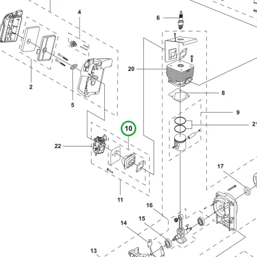 Husqvarna tömítéskészlet 345BT lombfúvóhoz robbantott ábra