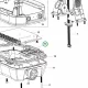 Husqvarna rádió áramkör 2,4 GHz távvezérléshez P 524 riderhez robbantott ábra