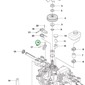 Husqvarna váltókar csap R 214TC, R 216T AWD, R 316TX AWD riderhez robbantott ábra