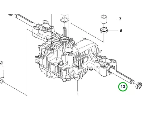 Husqvarna szellőztető tömítés váltó R 214TC, R 316TX AWD riderhez robbantott ábra