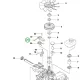 Husqvarna csaprögzítő csavar váltó R 214TC, R 216T AWD riderhez robbantott ábra