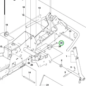 Husqvarna csavar M8x60 8.8 vágóasztal emeléshez R 214TC riderhez robbantott ábra
