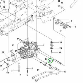 Husqvarna egyenes csatlakozó JIC 7/8 BSPP 1/2 R 216T AWD riderhez robbantott ábra
