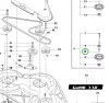 Husqvarna késmagasság távtartó Combi 112 R 418Ts AWD, P 524 riderhez robbantott ábra