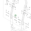 Husqvarna alátét váz 9. pozíció P 524X, P 525D riderhez robbantott ábra