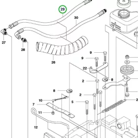 Husqvarna hidraulikatömlő 3/8" 100 bar R 316Ts AWD riderhez robbantott ábra