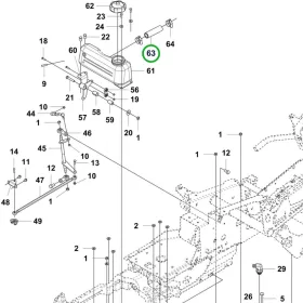 Husqvarna kiegyenlítő tartály tömlő 100 mm R 418TsX AWD riderhez robbantott ábra