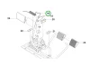 Husqvarna pedálrugó R 214TC, R 216T AWD, RC 318T riderhez robbantott ábra