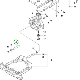 Husqvarna lengőtengely RC 318T, RC 320Ts AWD, R 418TsX AWD riderhez robbantott ábra