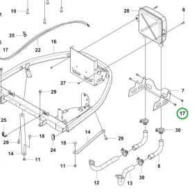 Husqvarna általános rögzítő csavar P 524X, P 525DX riderhez robbantott ábra
