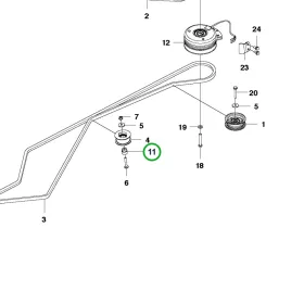 Husqvarna tengelykapcsoló persely P 524, P 524 EFI, R 320 AWD riderhez robbantott ábra
