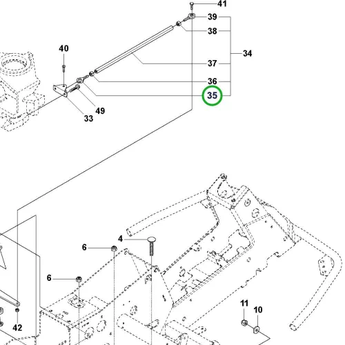 Husqvarna rudazatvég váltó R 216T AWD, R 320 AWD riderhez robbantott ábra