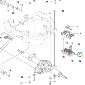 Husqvarna vezérlőegység G4.d 48V R 200iX, TS 100i, TC 100i riderhez robbantott ábra