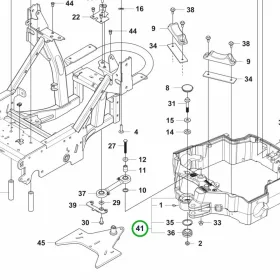 Husqvarna hátsó tengely komplett P 524X, P 524X EFI riderhez robbantott ábra
