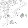 Husqvarna hajtott kerék 210 mm LC 551VQ, LC 551SP fűnyíróhoz robbantott ábra