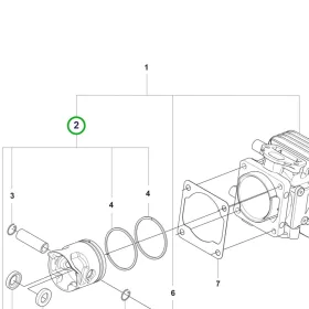 Husqvarna dugattyú 540 XP Mark III láncfűrészhez robbantott ábra