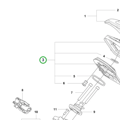Husqvarna nylon légszűrő 51 mikronos 540 XP Mark III láncfűrészhez robbantott ábra