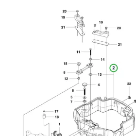 Husqvarna hátsótengely javítókészlet P 520D, P 525D riderhez robbantott ábra