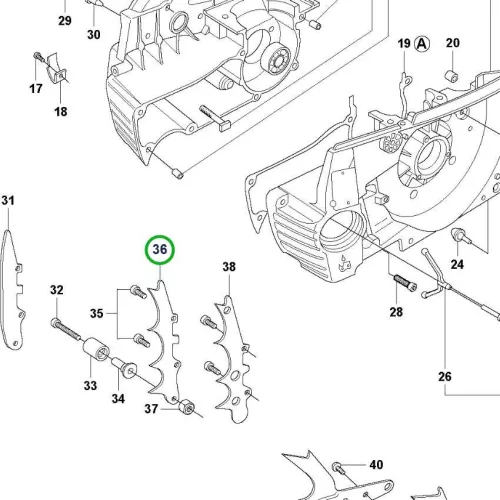 Husqvarna rönktámasz 365, 372 XP, 576 XP láncfűrészhez robbantott ábra