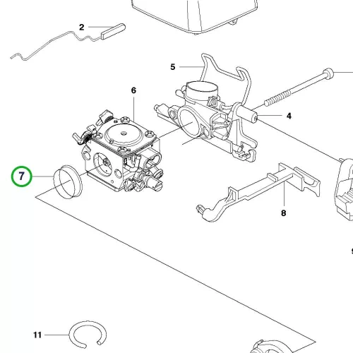 Husqvarna tartógyűrű 346 XP, 353 láncfűrészhez robbantott ábra
