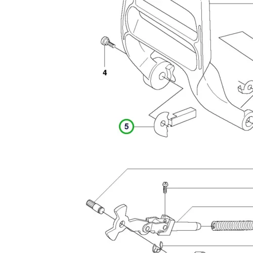 Husqvarna lemez kuplungfedélhez 346 XP, 353 láncfűrészhez robbantott ábra