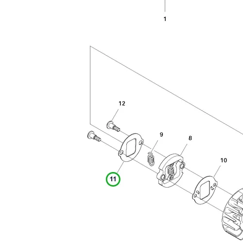 Husqvarna kuplung alátét 11. pozíció 122C, 122R szegélyvágóhoz robbantott ábra