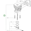 Husqvarna henger 34 mm 327Rx, 327RDx fűkaszához robbantott ábra