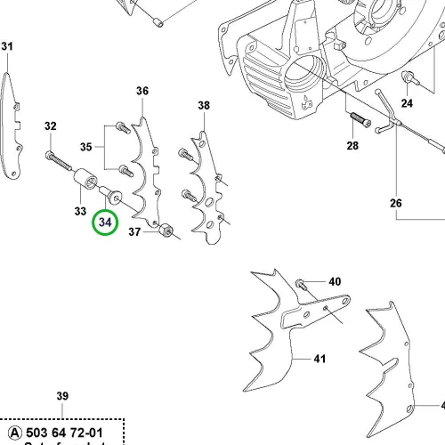 Husqvarna láncfogó 365, 372 XP, 576 XP láncfűrészhez robbantott ábra
