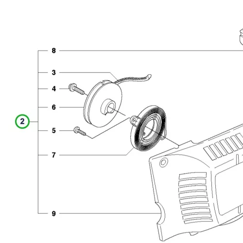 Husqvarna berántó komplett 353 láncfűrészhez robbantott ábra