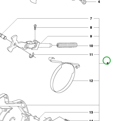 Husqvarna láncfékház komplett 350, 353 láncfűrészhez robbantott ábra