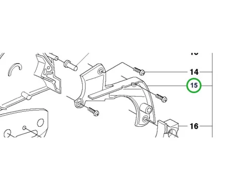 Husqvarna fedél láncfékhez 346 XP, 353, 455 Rancher láncfűrészhez robbantott ábra