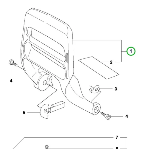 Husqvarna kuplungfedél 346 XP, 353 láncfűrészhez robbantott ábra