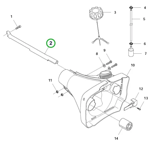 Husqvarna kábelfedél 545RX, 545RXT fűkaszához robbantott ábra