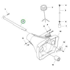 Husqvarna kábelfedél üzemanyagtartályhoz 545RX, 545FR fűkaszához robbantott ábra