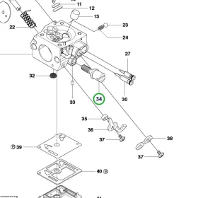 Husqvarna karburátor csavar 353, 346 XP láncfűrészhez robbantott ábra