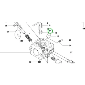 Husqvarna karburátor csatlakozó 346 XP, 353 láncfűrészhez robbantott ábra