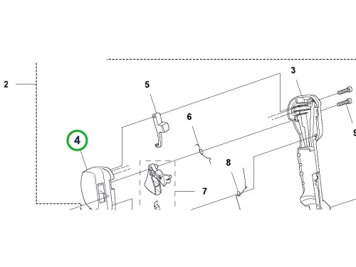 Husqvarna markolatfél bal 545RX, 545FR, 555RXT fűkaszához robbantott ábra