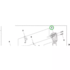 Husqvarna markolatfél jobb 545RX, 545FR, 555RXT fűkaszához robbantott ábra