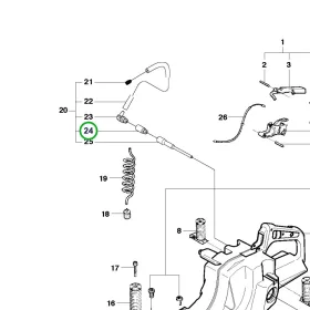 Husqvarna tanklevegőztető adapter 395 XP láncfűrészhez robbantott ábra