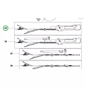 Husqvarna gázmarkolat komplett 555FXT tisztítófűrészhez robbantott ábra