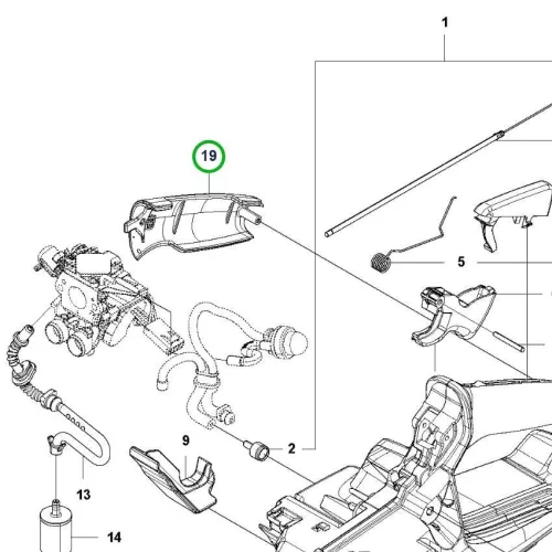 Husqvarna fedél üzemanyagtartályhoz 572 XP láncfűrészhez robbantott ábra