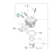 Husqvarna hengercsatlakozó 365, 372 XP, 575 XP láncfűrészhez robbantott ábra