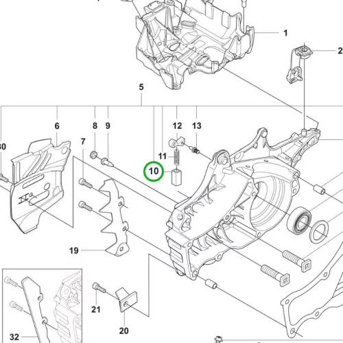 Husqvarna rugóvezető 555, 560 XP, 564 XP, 435i láncfűrészhez robbantott ábra