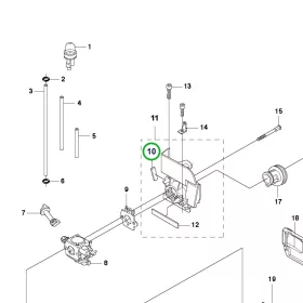 Husqvarna karburátor tömítőgumi 345FX, 343R fűkaszához robbantott ábra
