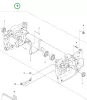 Husqvarna forgattyúház 345FX, 343R, 343FR fűkaszához robbantott ábra