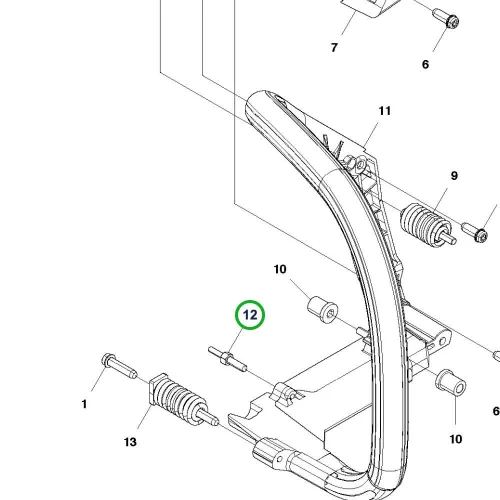 Husqvarna fogantyúcsavar MT5 3,8x16 455, 465 Rancher láncfűrészhez robbantott ábra