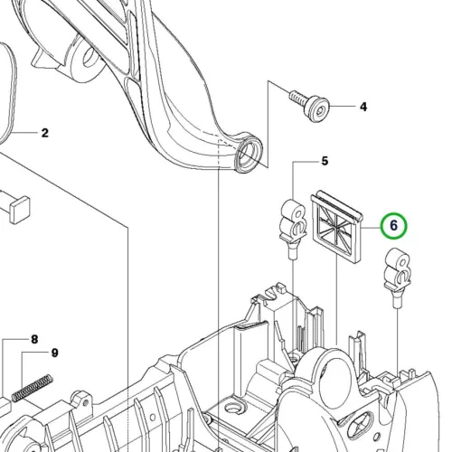 Husqvarna membrán forgattyúházhoz 455, 460 Rancher láncfűrészhez robbantott ábra
